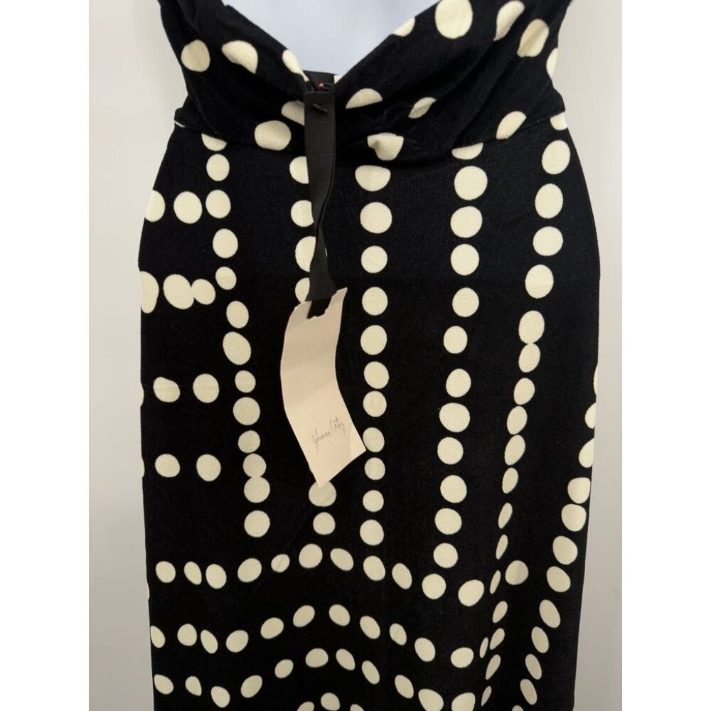 Johanna Ortiz Equatoria Rhythms Midi Dress Black And Ecru Polka Dot Halter Neck - Picture 14 of 16